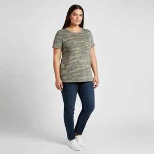 Torrid Army Fatigue Camo Crew Neck Short Sleeve Tee Plus Size